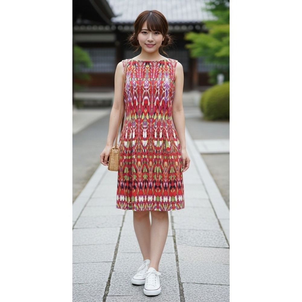 Gabby Skye Dress Womens 12 Aztec Sleeveless Multicolored Pockets Boho Dopamine